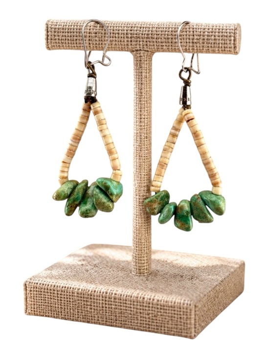 Jewelry - Navajo Turquoise Earrings Stamped